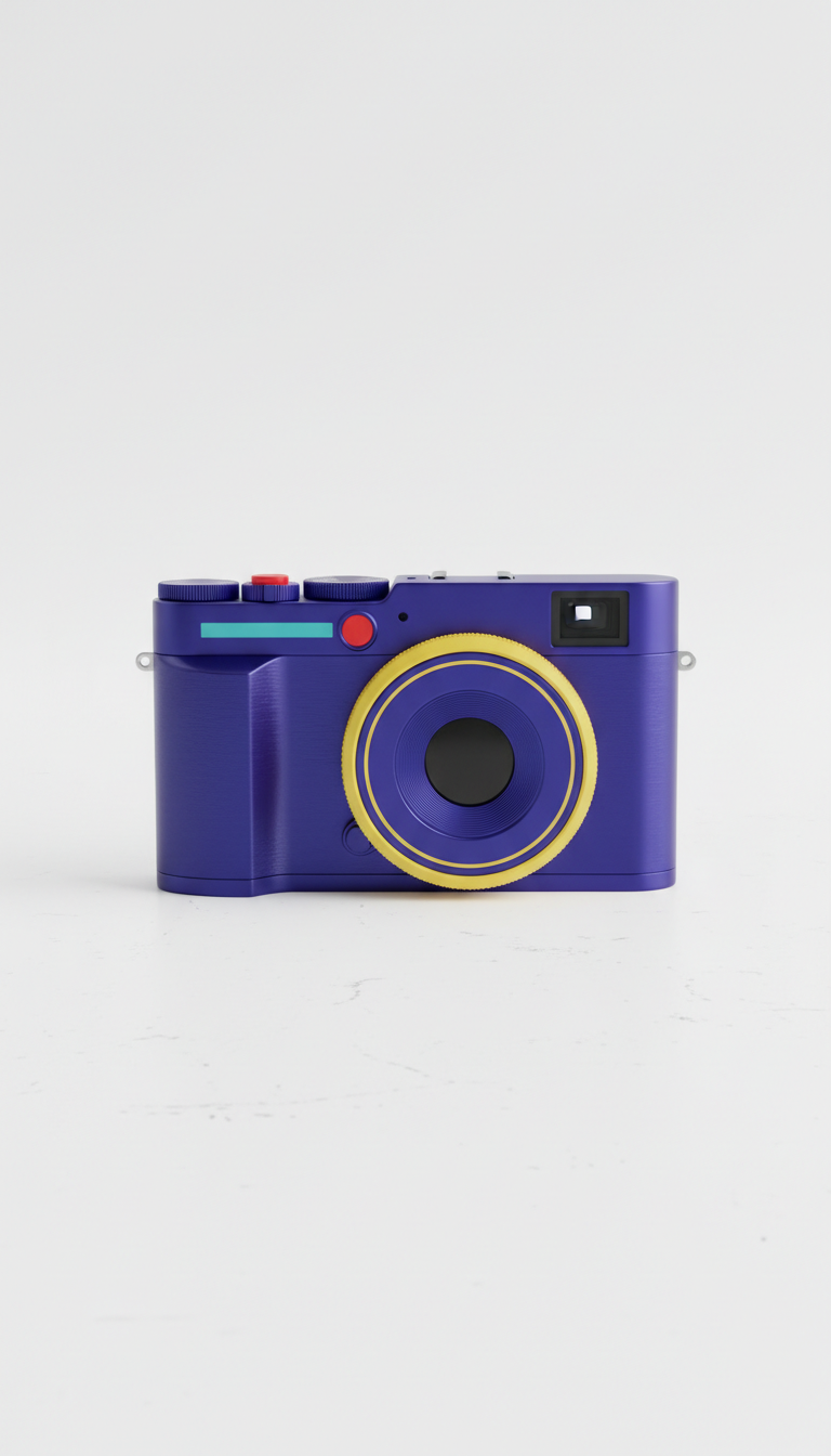 Designer-Kamera mit Indigo-Tönung