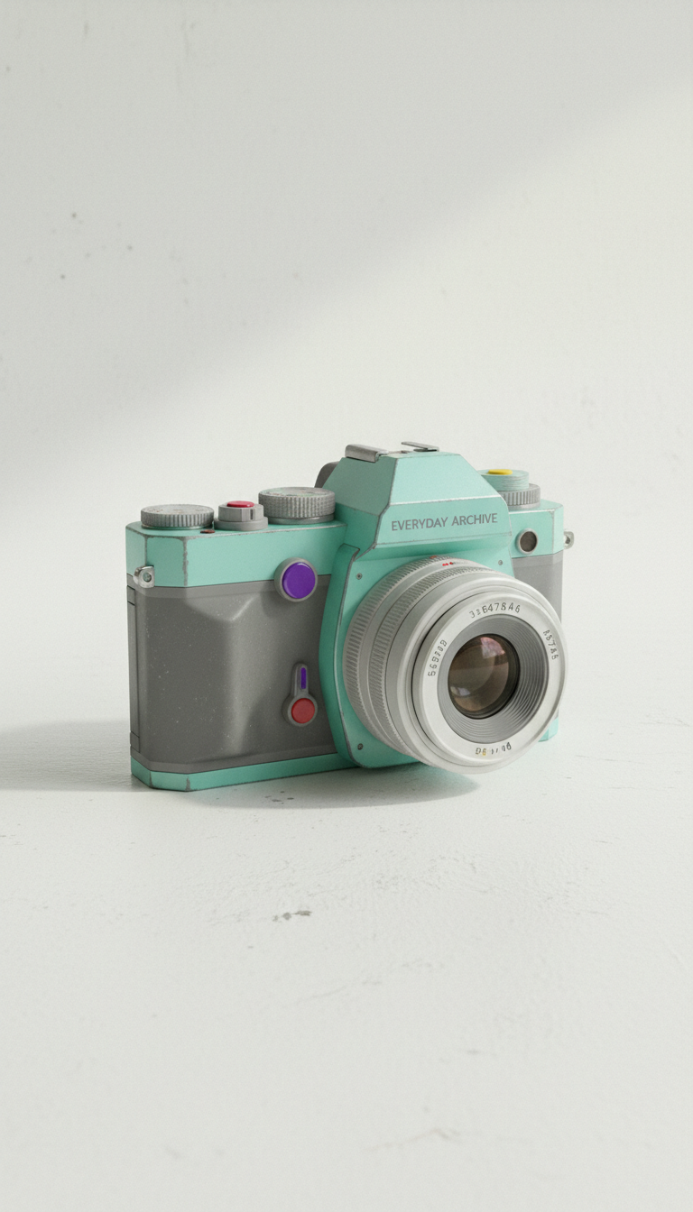 Restaurierte Kamera in Aqua-Teal